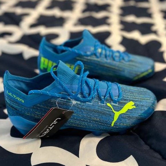 Puma Ultra 1.2 FG Firm Ground Boots Blue/Yellow- NWT (no box) main image 9